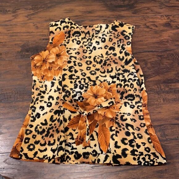 vtg dj & co cheetah leopard print tank top vtg size 16 please check measurements - Picture 4 of 7
